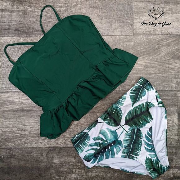 Ferbia Falbala High Waist Bikini Swimsuit Size M - Picture 3 of 5